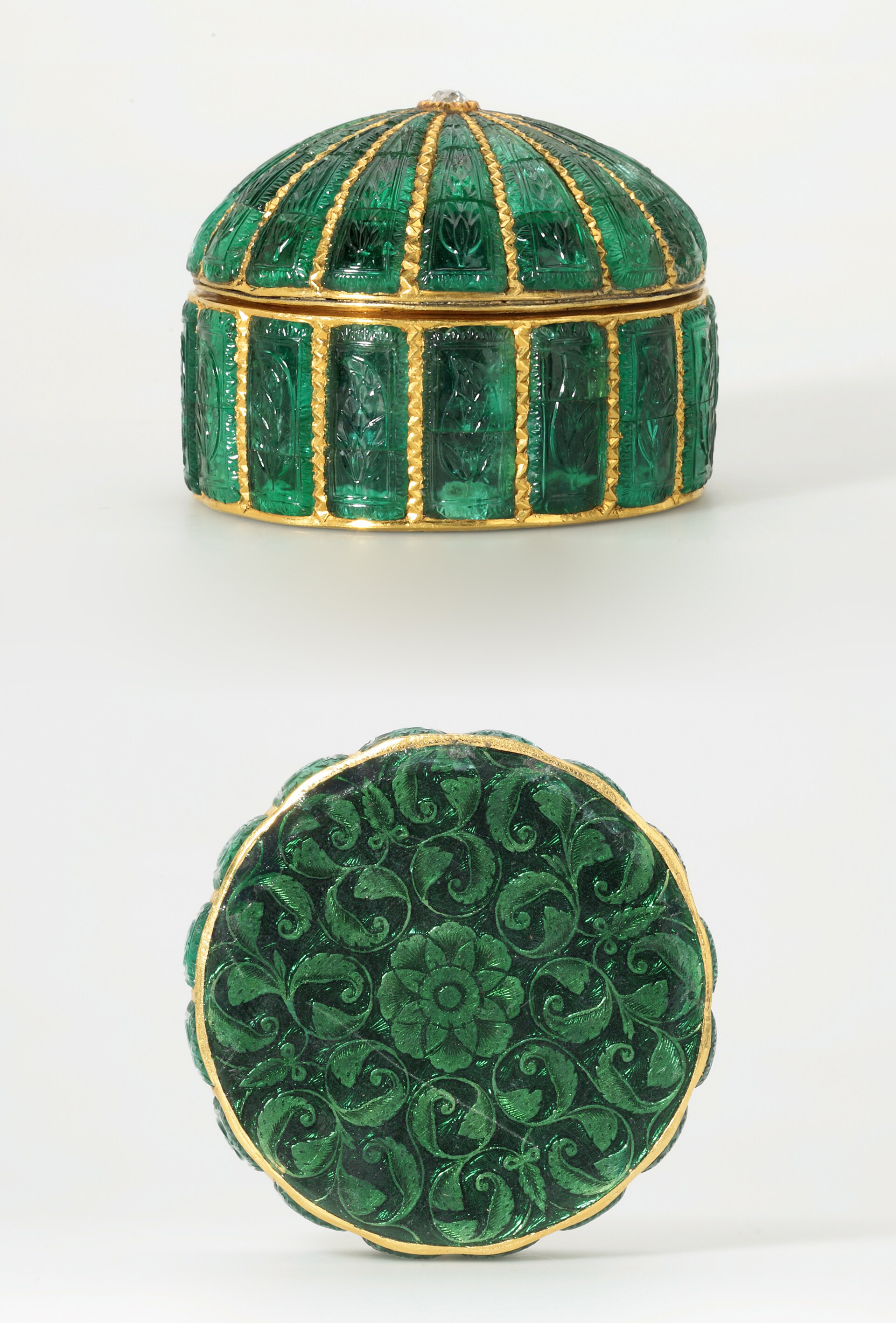 Emerald-set Box, Mughal, circa 1635