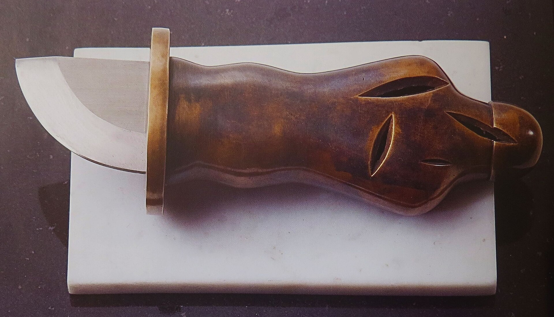Zoltan Popovits - Masculine Object artwork (1983 abstract sculpture) Material: bronze, steel