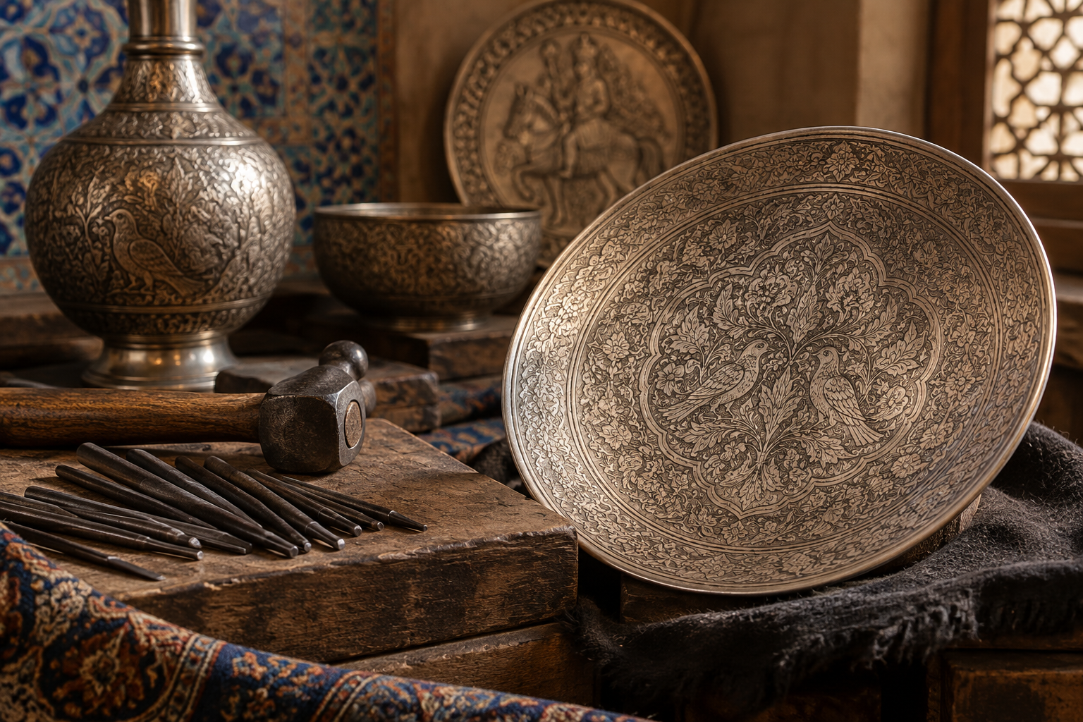 The Echo of the Hammer: Isfahan's Living Legacy of Qalamzani Metalwork — editorial study