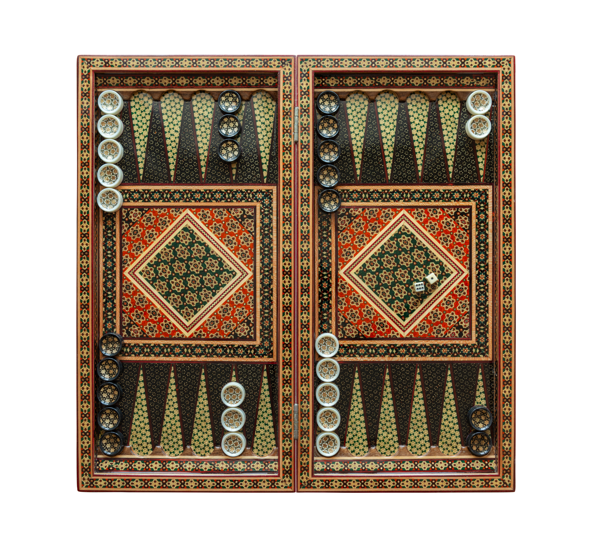 Persian Backgammon board made in Khatam technique