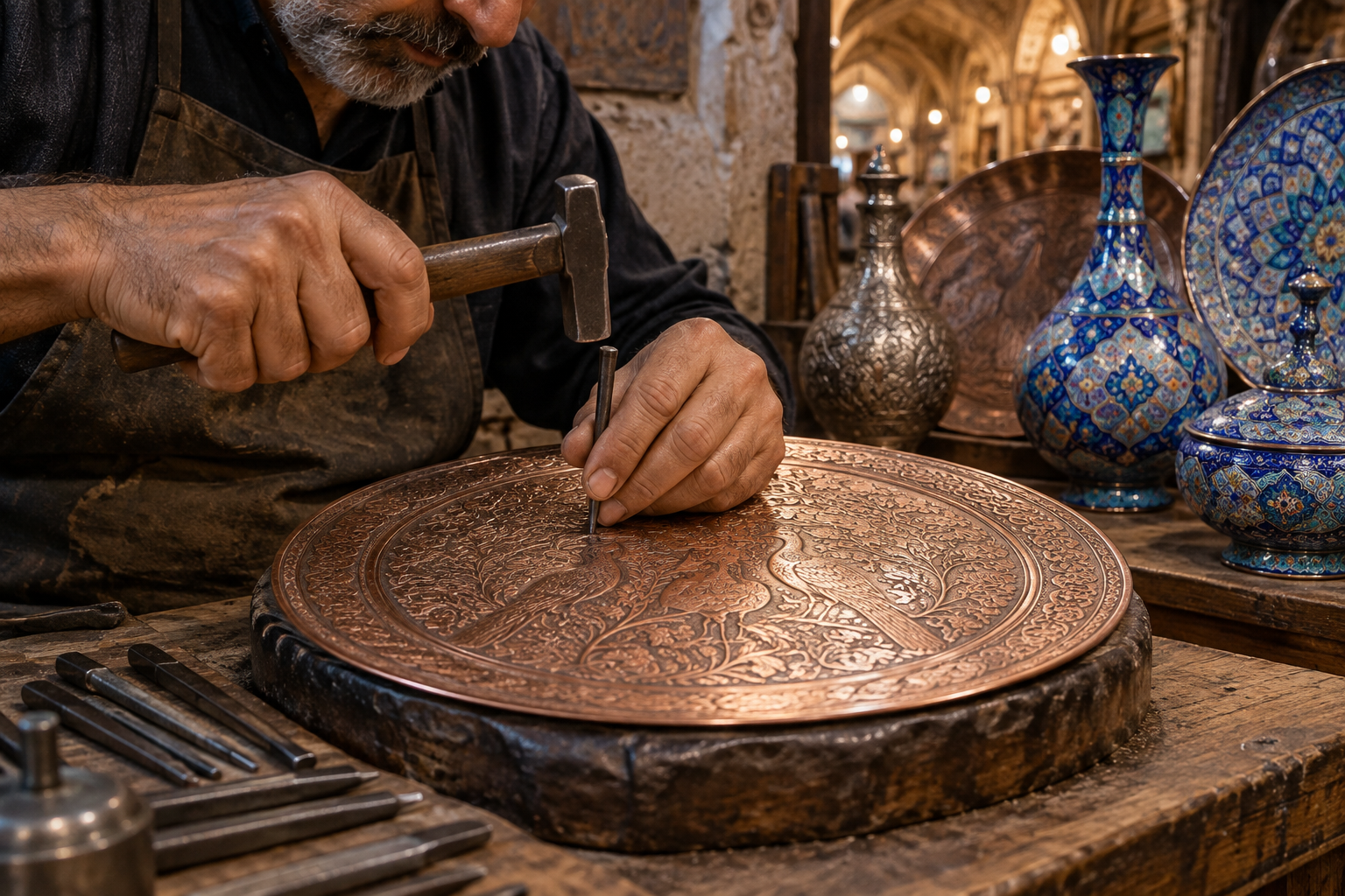 Isfahán: Donde el Alma de Persia Cobra Vida en las Manos del Artesano — editorial study