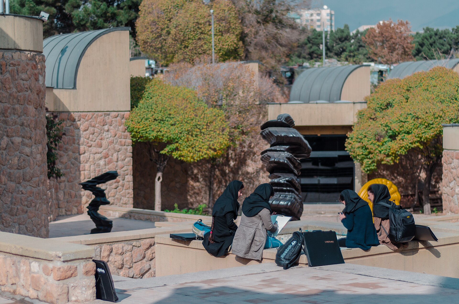 Students Sketching at Tehran Museum of Contemporary Art