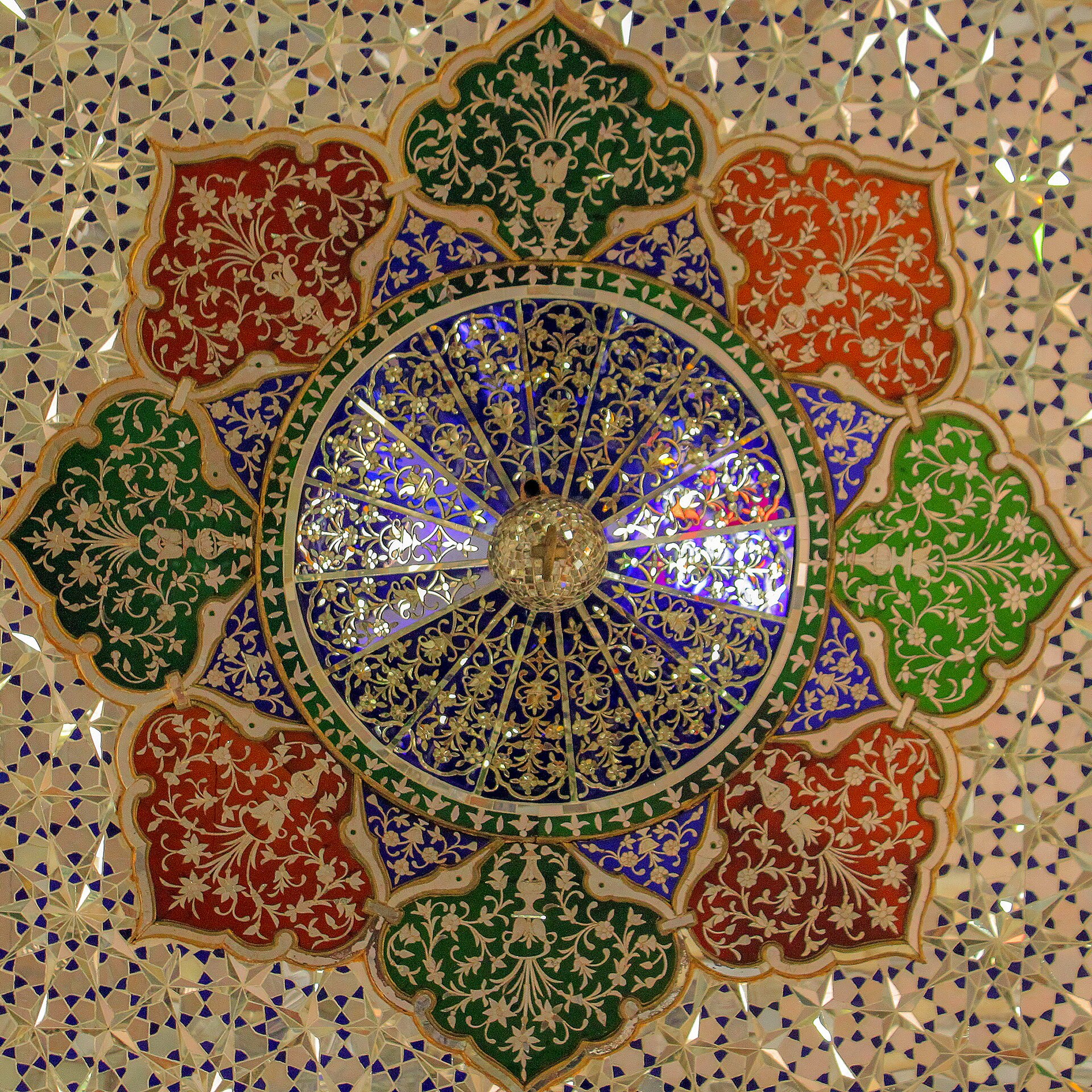 Qavam Pavilion in Shiraz, Iran. It is at walking distance from the Khan Madrassa.