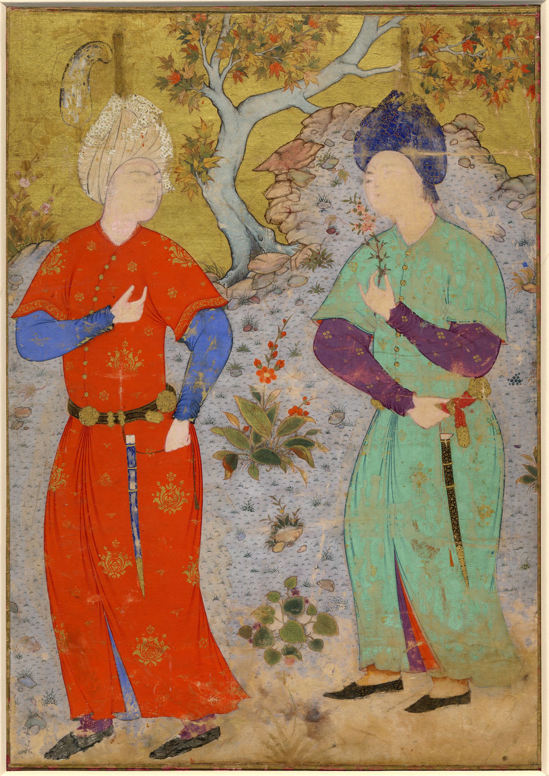 A Prince and Page, ca. 1540, Tabriz, British Museum
