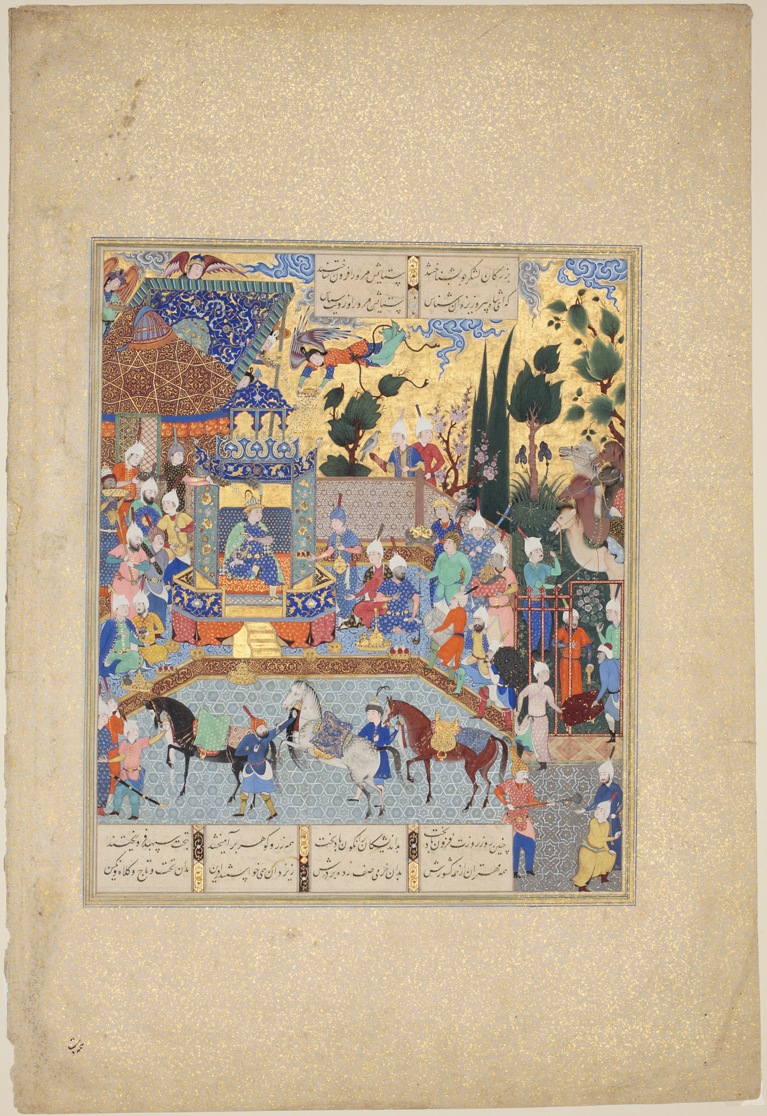 Folio from the Copy of Firdawsi ‘s Shahnamah Made for Shah Tahmasp (Houghton Shahnamah), Tabriz, Iran,1520s – 1540s