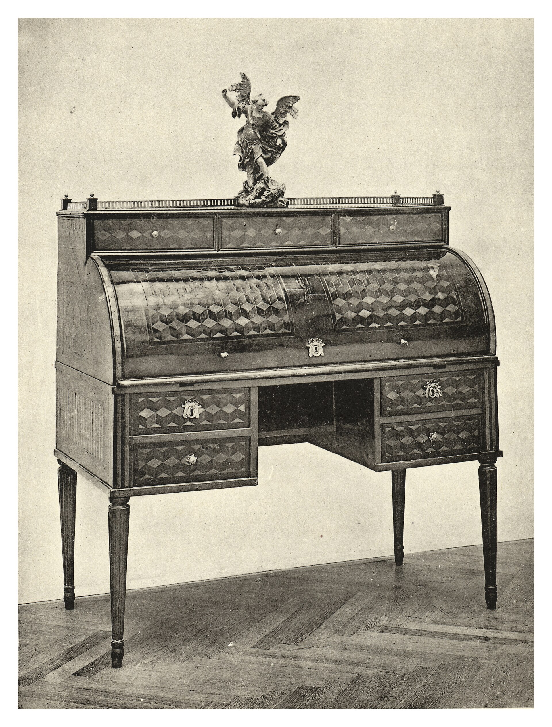 Josephinism interior — marquetry desk . Austria; c. 1780.