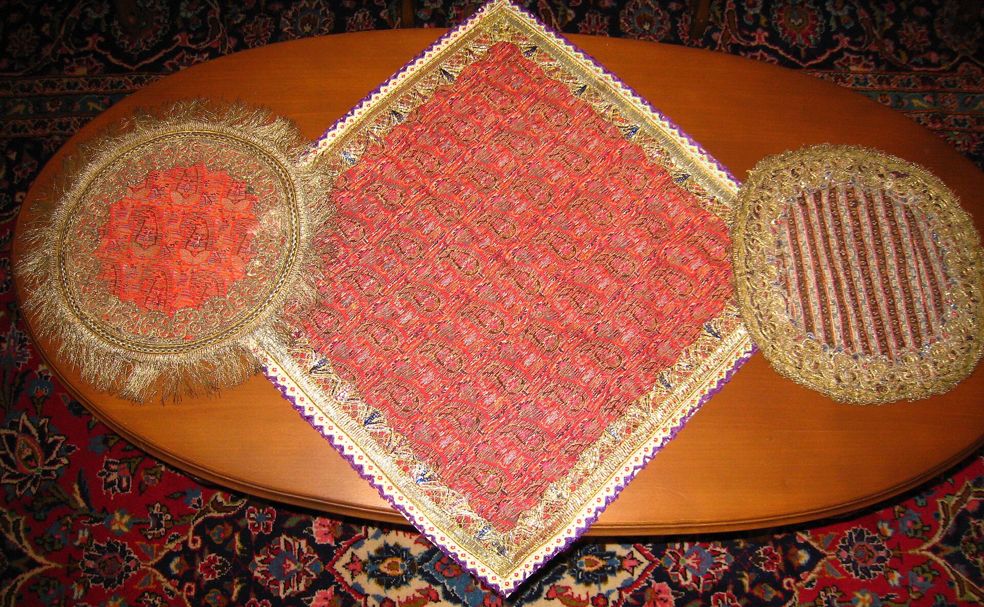 Three piece of Iranian "Termeh"