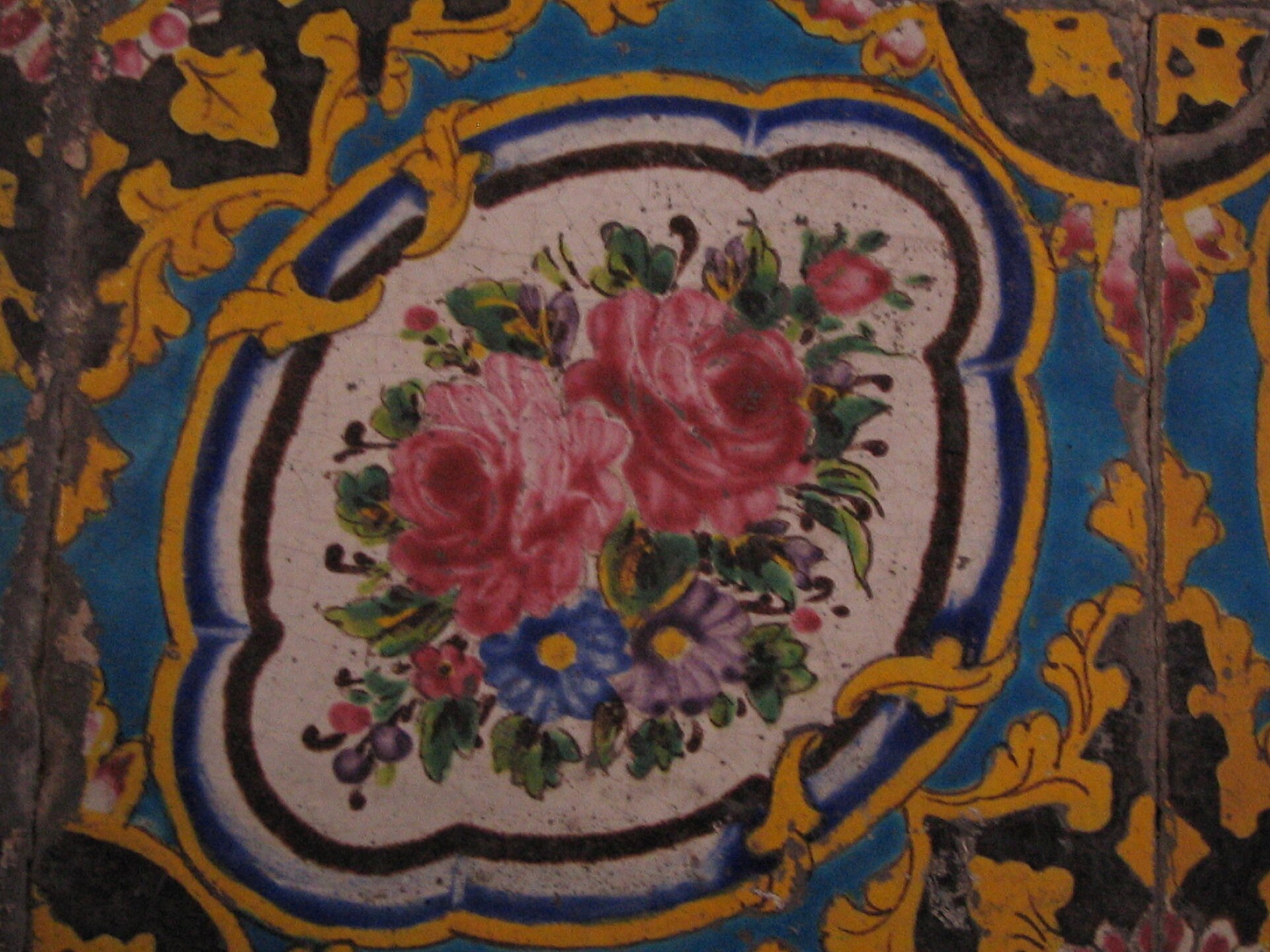 Ceramic from Qajar era in Golestan Palace, Tehran, Iran.