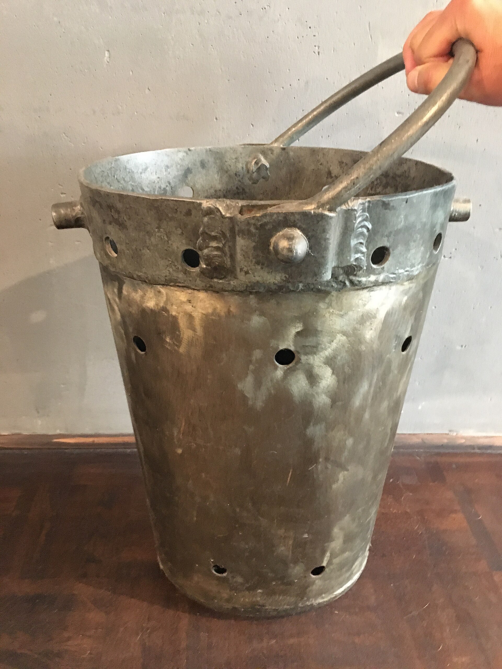 Bucket made from 5 mm thick steel, 51 cm high.