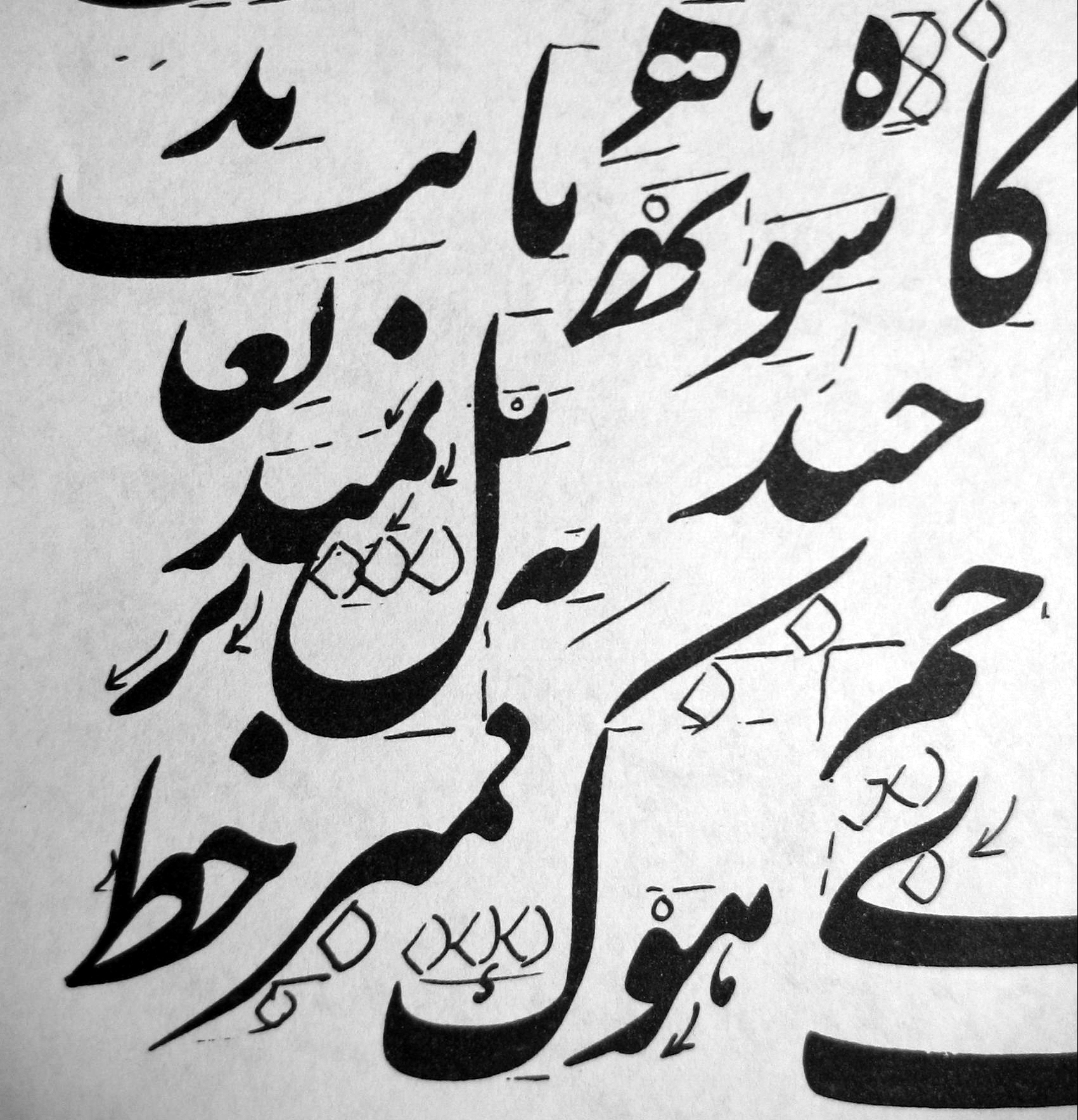Nastaliq proportions