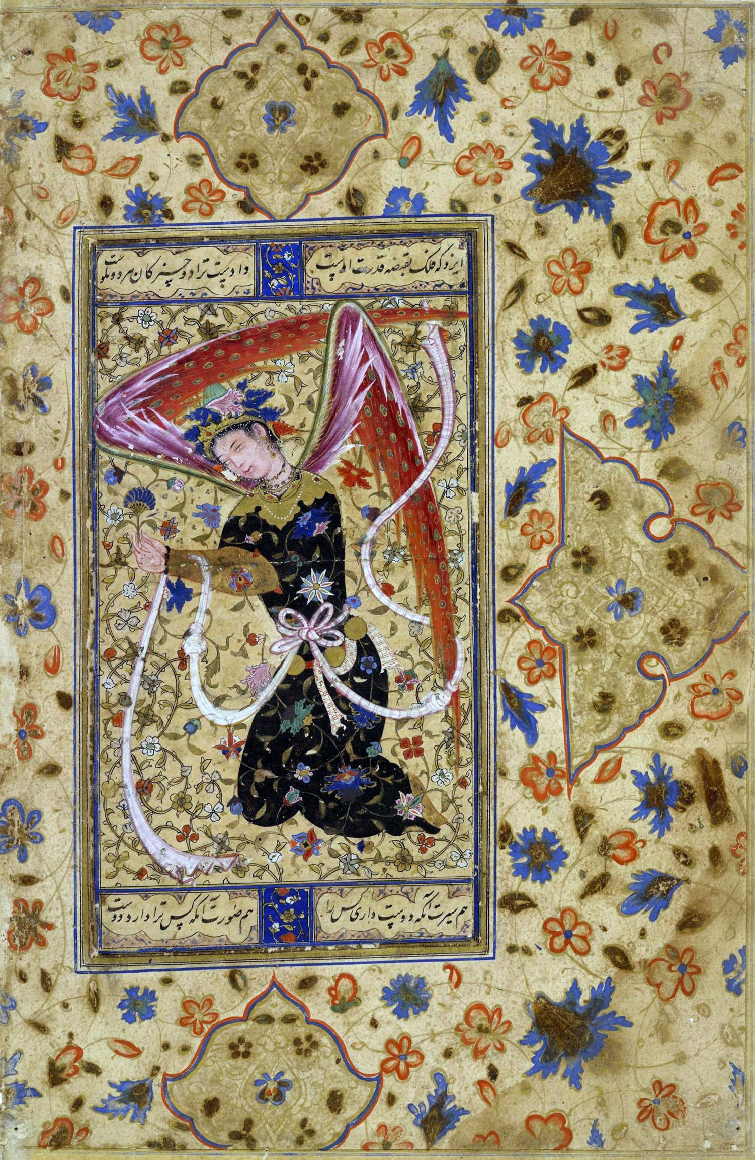 Kneeling Angel from Bukhara School c. 1555-1560. British Museum