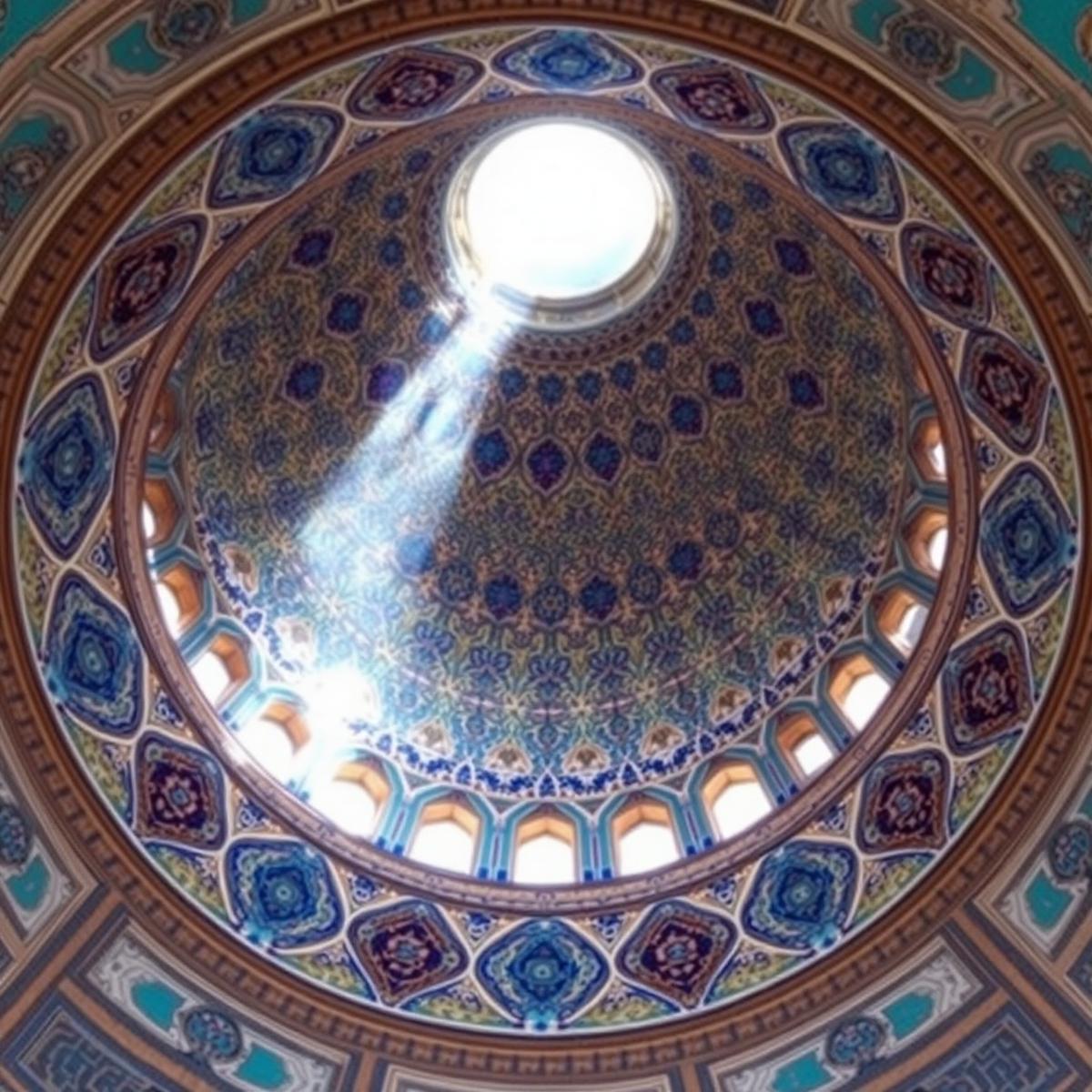 Interior dome of a Safavid mosque in Isfahan