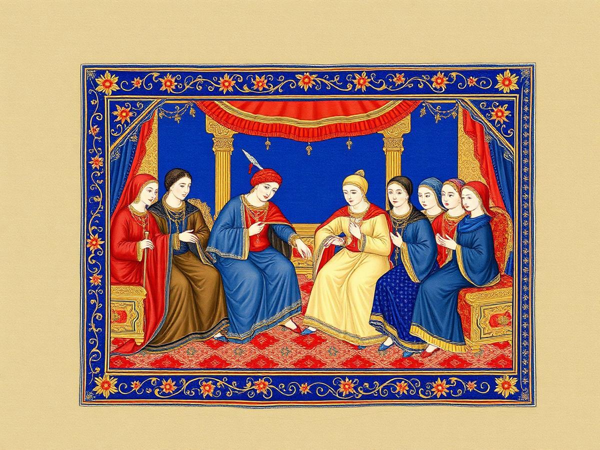 Persian miniature painting in classical Safavid style